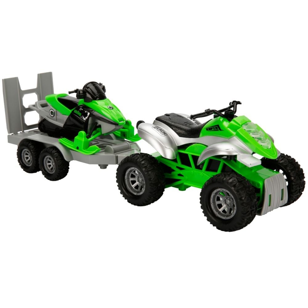 Комплект Супер АТВ с ремарке и лодка, Maxx Wheels, Зелено