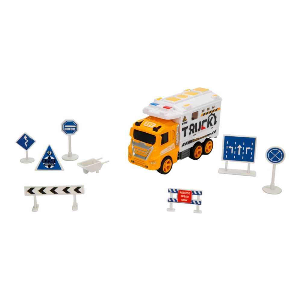 Комплект за игра с количка, Maxx Wheels, Work Truck, Жълта