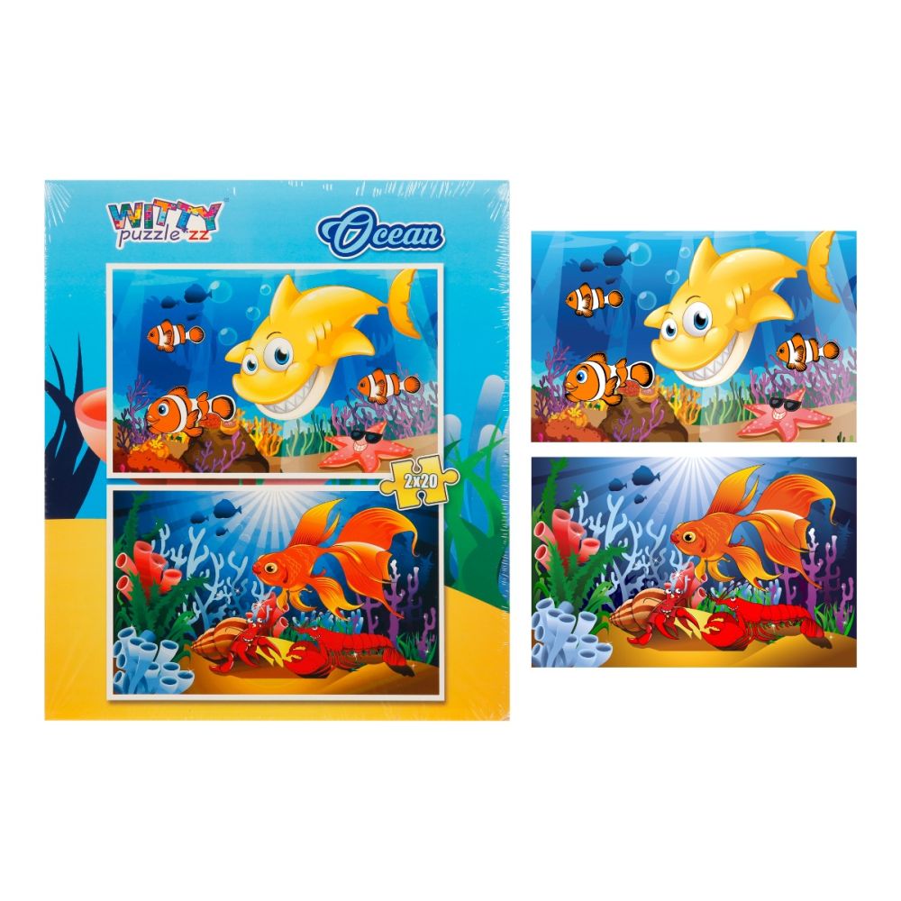 Пъзел Witty Puzzlezz, 2 x 20 части, Океан