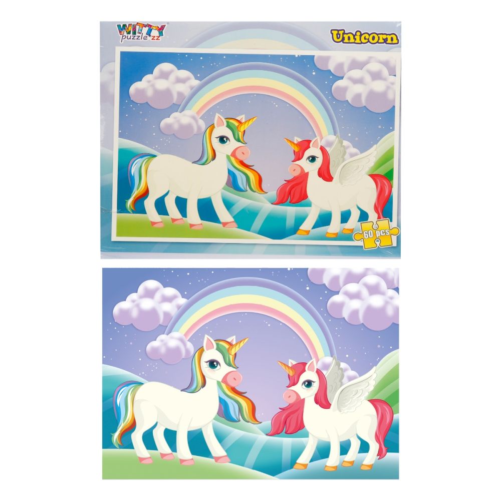Пъзел Witty Puzzlezz, 60 части, Еднорози