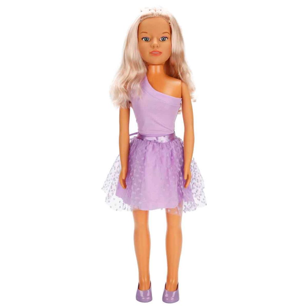 Кукла Clara в парти тоалет, Dollz And More, с лилава рокля, 80см