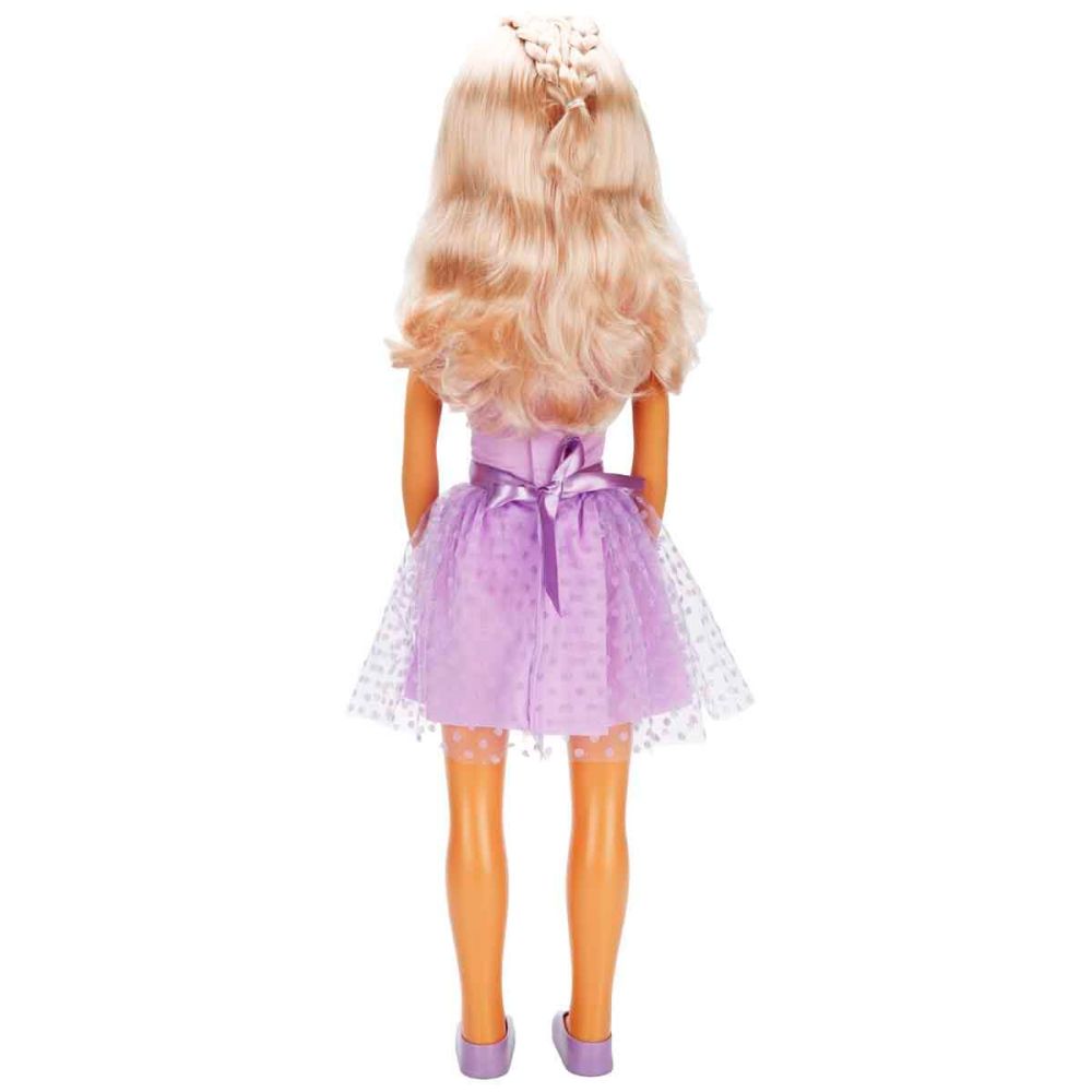 Кукла Clara в парти тоалет, Dollz And More, с лилава рокля, 80см