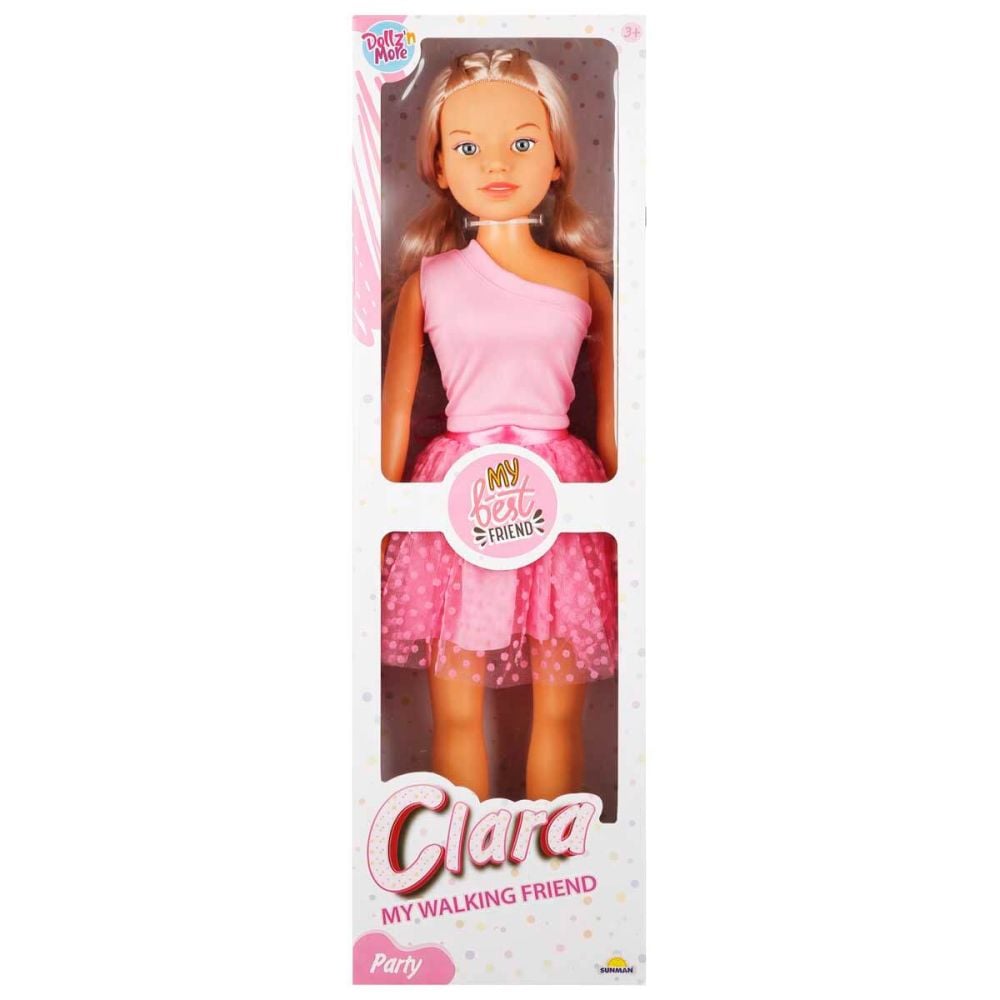 Кукла Клара в парти тоалет, Dollz And More, С розова рокля, 80см