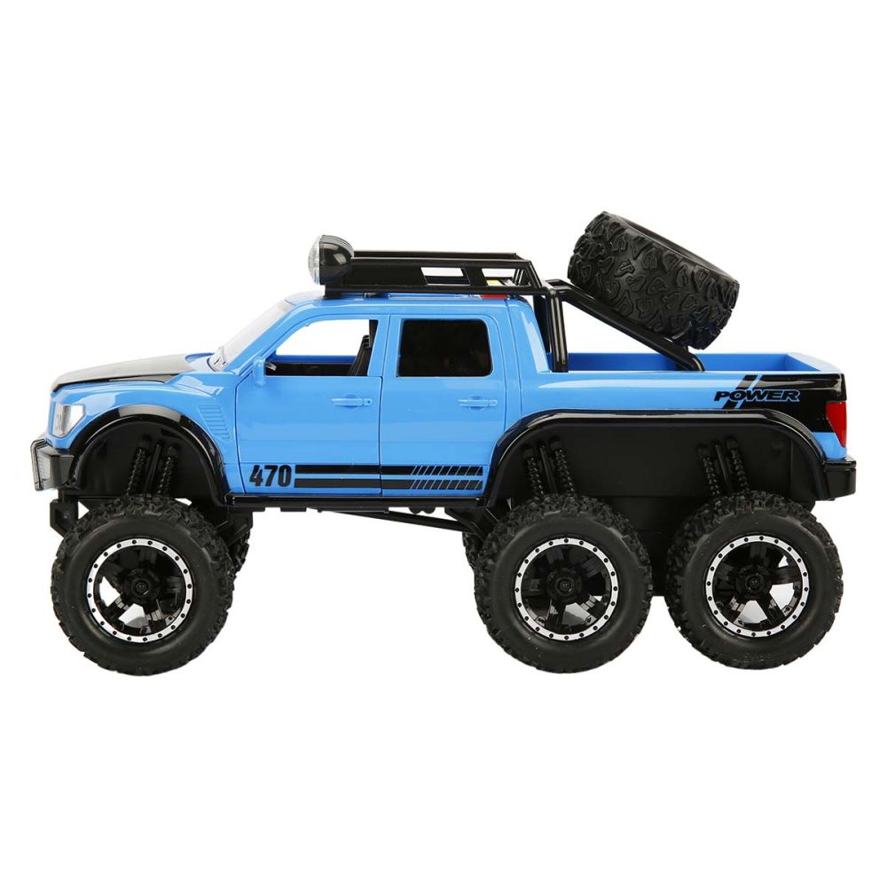 Автомобил със светлини и звуци, Off Road, Maxx Wheels, 1:16, Син