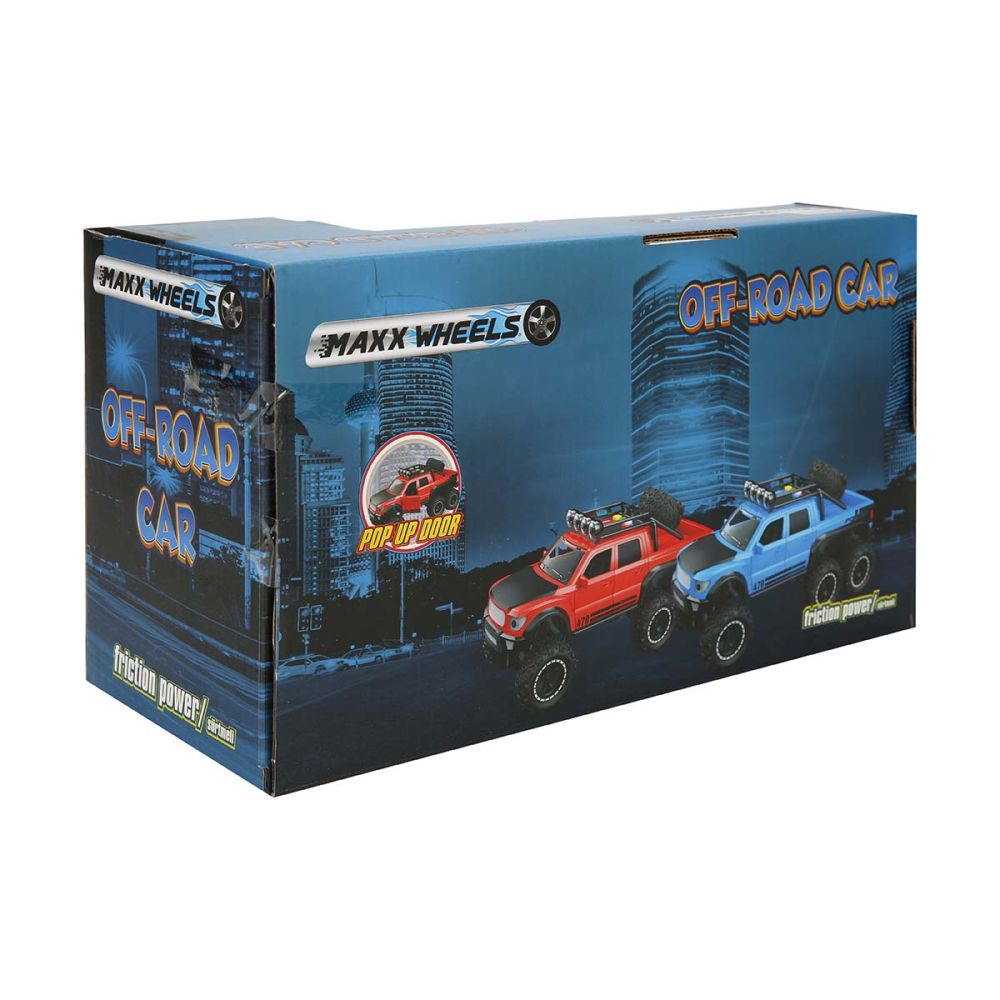Автомобил със светлини и звуци, Off Road, Maxx Wheels, 1:16, Син