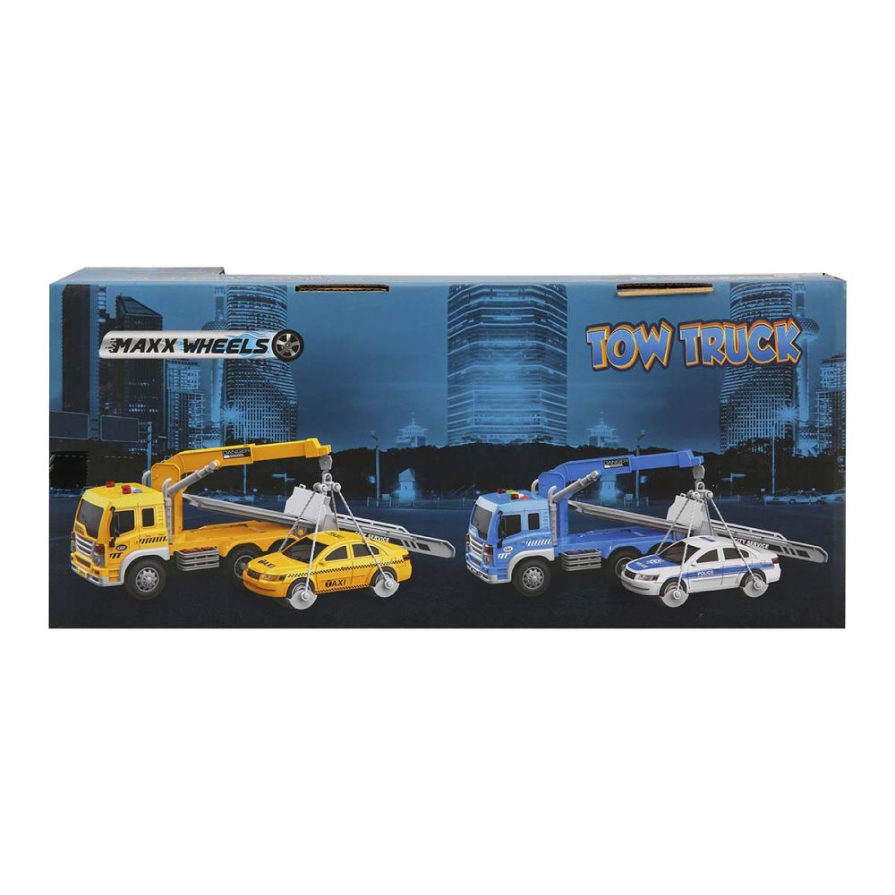 Камион със светлини и звуци, Taxi, Maxx Wheels, 1:16, Син