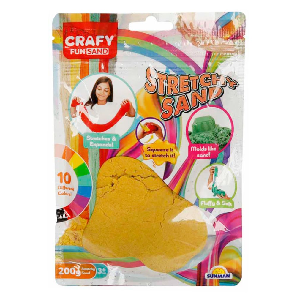 Моделиращ пясък, Crafy, 200гр, Жълт