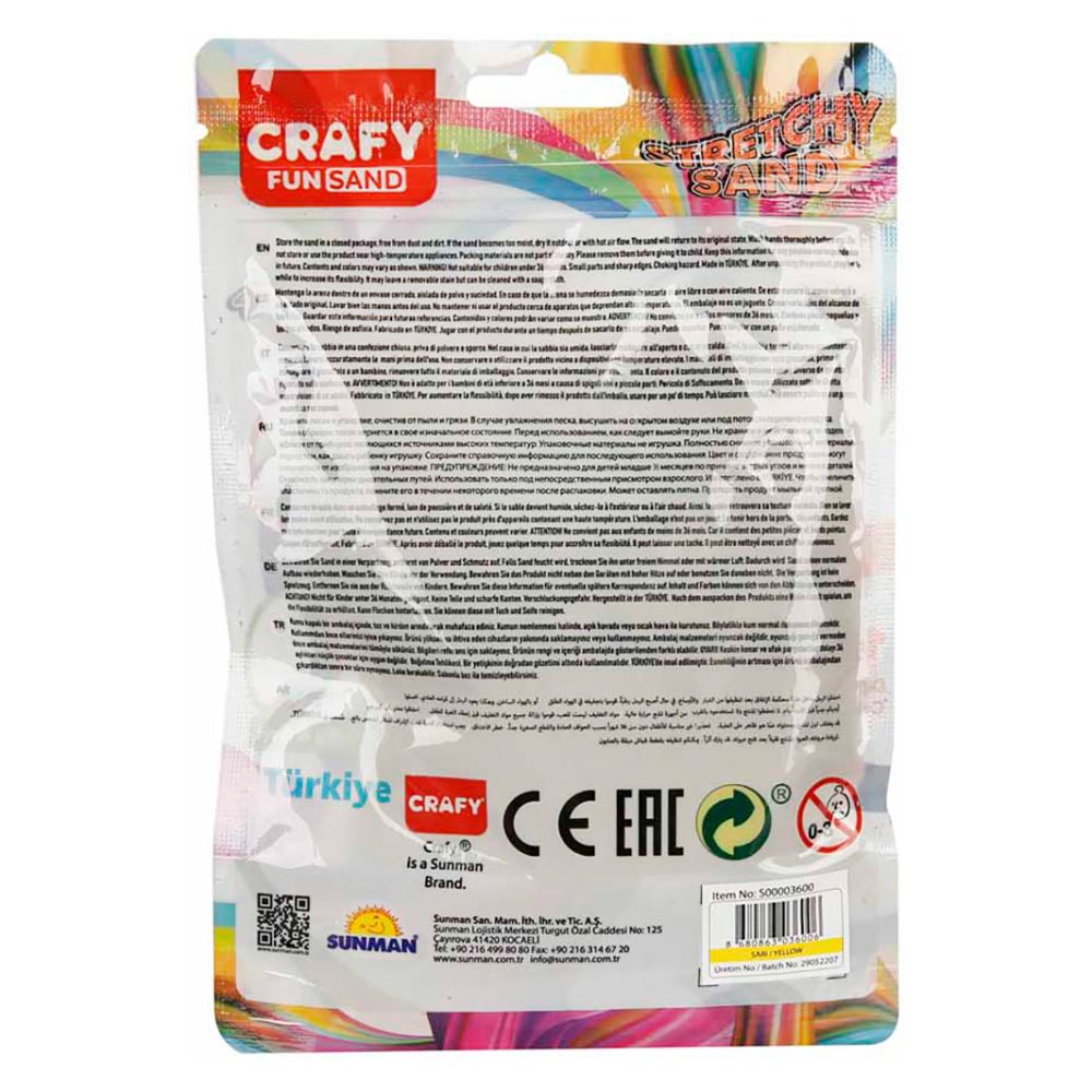 Моделиращ пясък, Crafy, 200гр, Жълт
