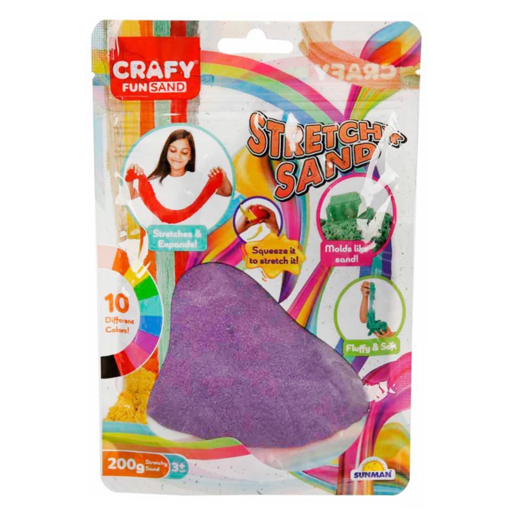 Моделиращ пясък, Crafy, 200гр, Лилав