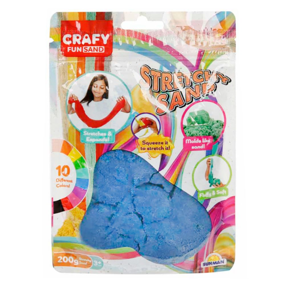 Моделиращ пясък, Crafy, 200гр, Тъмно син
