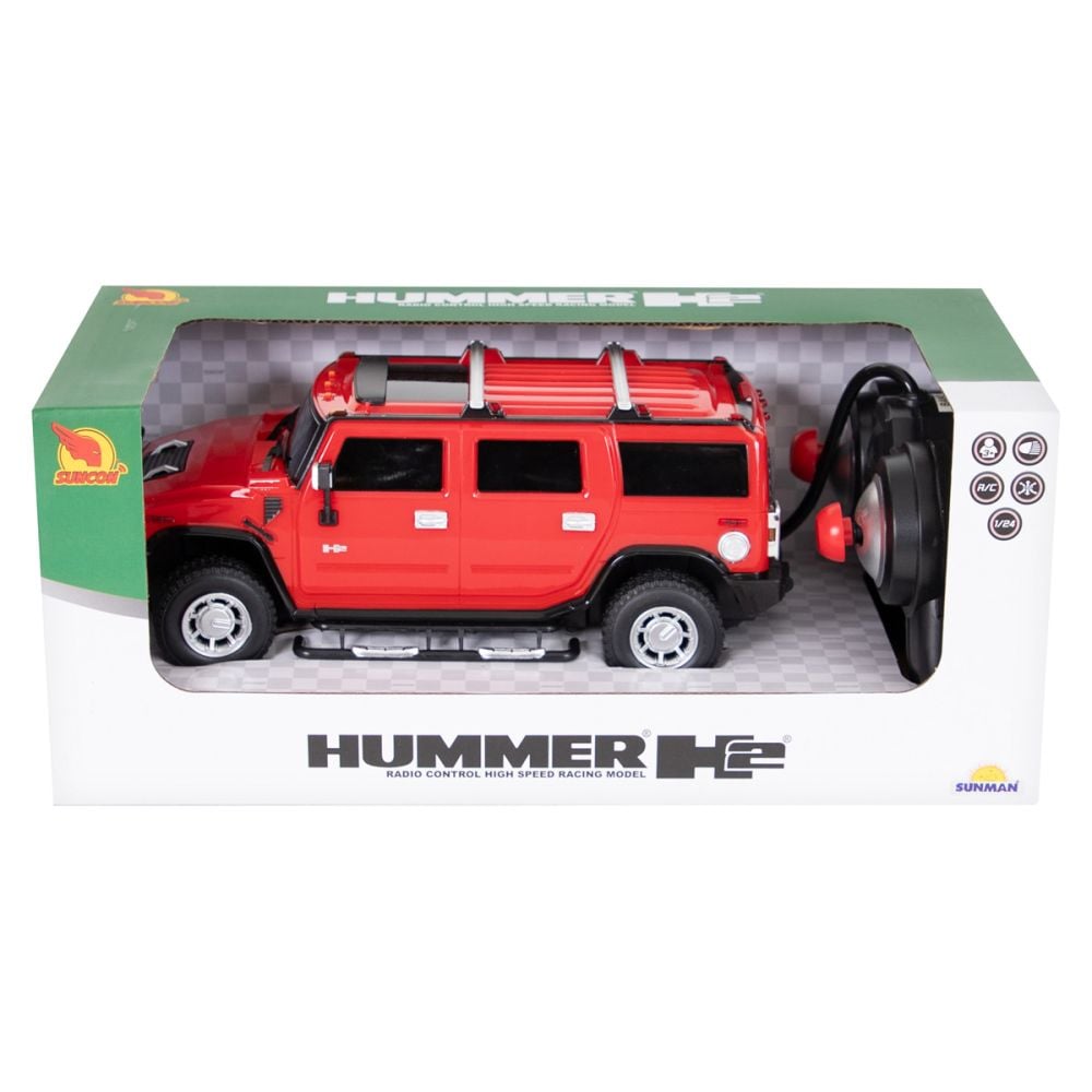 Кола с дистанционно, Suncon, Hummeur H2, 1:24, Червена