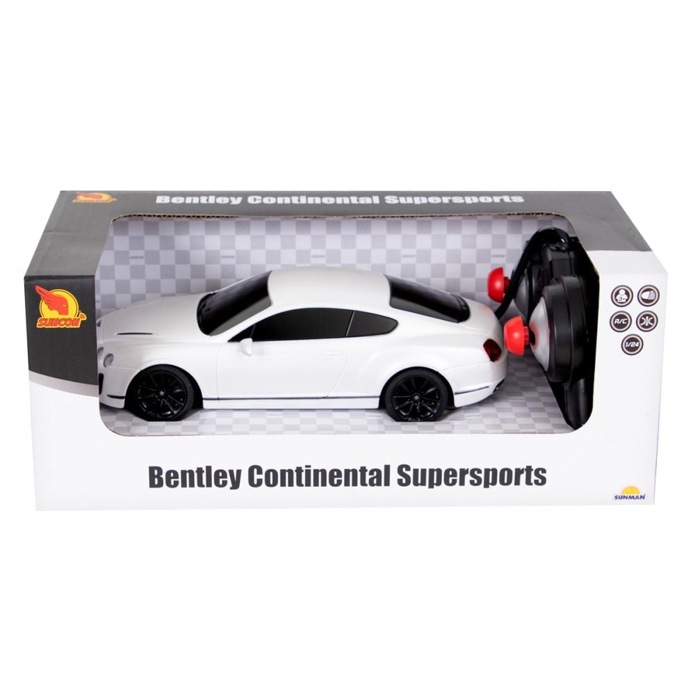 Кола с дистанционно, Suncon, Bentley Gt Supersport, 1:24, Бяла