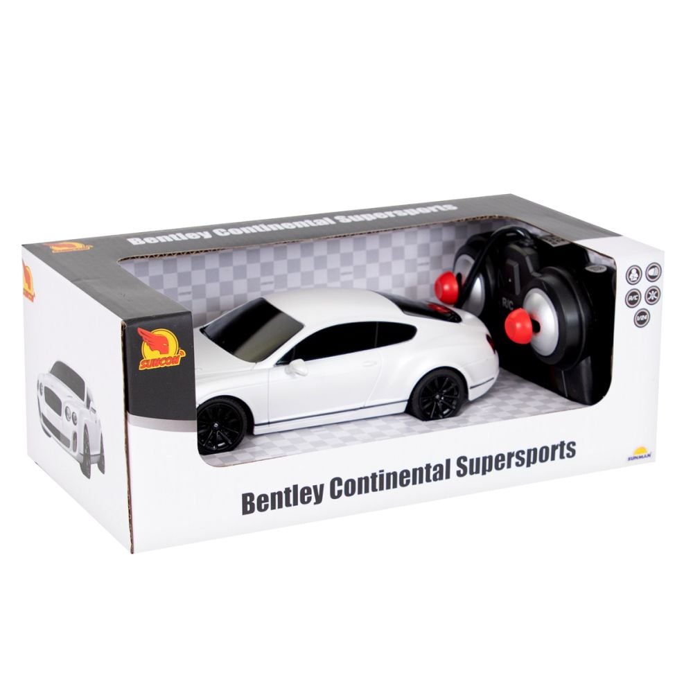 Кола с дистанционно, Suncon, Bentley Gt Supersport, 1:24, Бяла