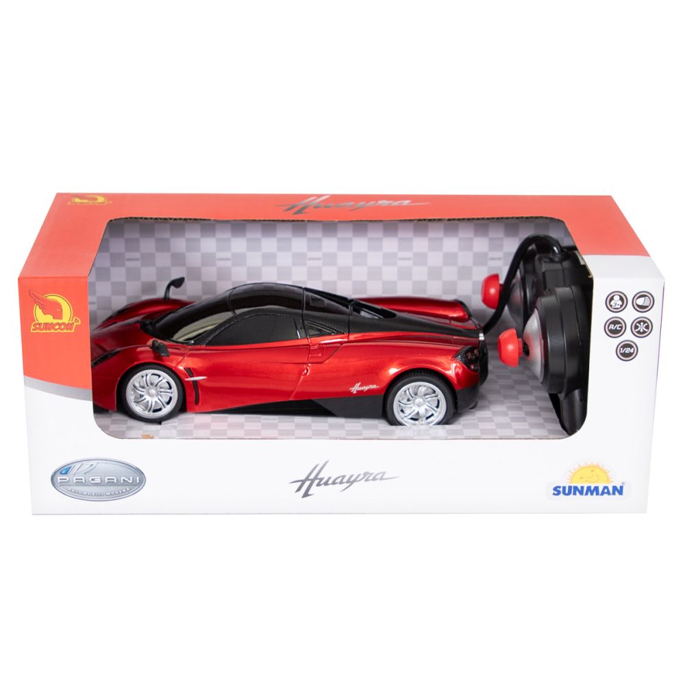 Кола с дистанционно, Suncon, Pagani Huayra Coupe, 1:24, Червена