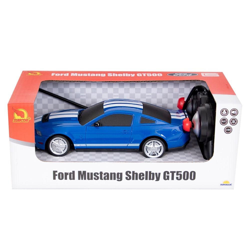 Кола с дистанционно, Suncon, Mustaung GT500, 1:24, Синя