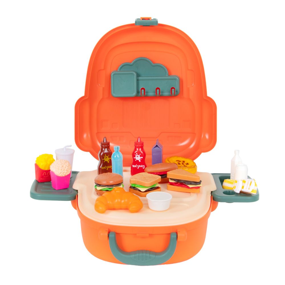 Комплект за игра в чантичка, Little Chef, Hamburger Shop, 26 части