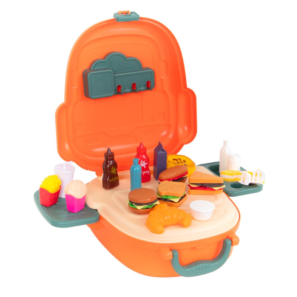 Комплект за игра в чантичка, Little Chef, Hamburger Shop, 26 части