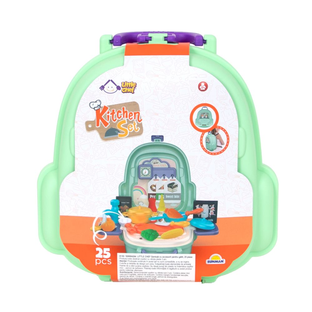 Комплект за игра в чантичка, Little Chef, Kitchen Set, 25 части