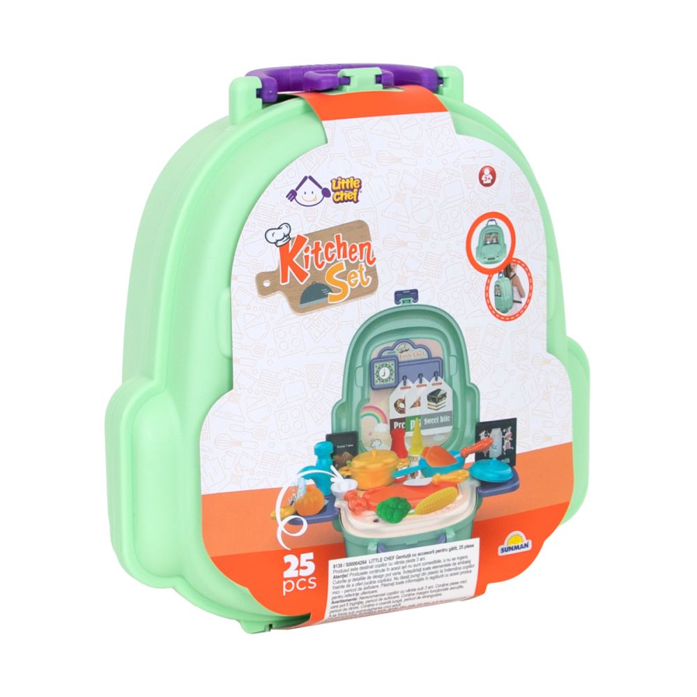 Комплект за игра в чантичка, Little Chef, Kitchen Set, 25 части