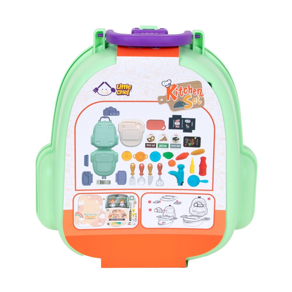 Комплект за игра в чантичка, Little Chef, Kitchen Set, 25 части