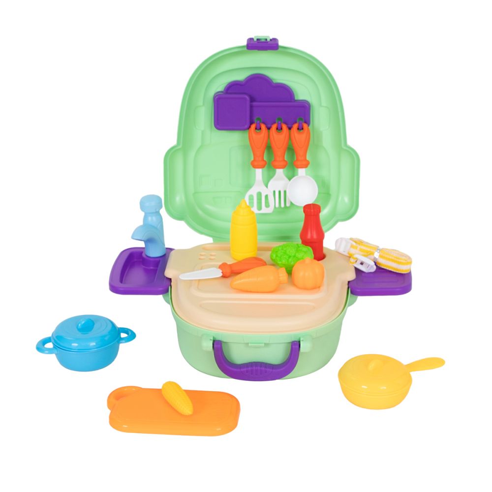 Комплект за игра в чантичка, Little Chef, Kitchen Set, 25 части