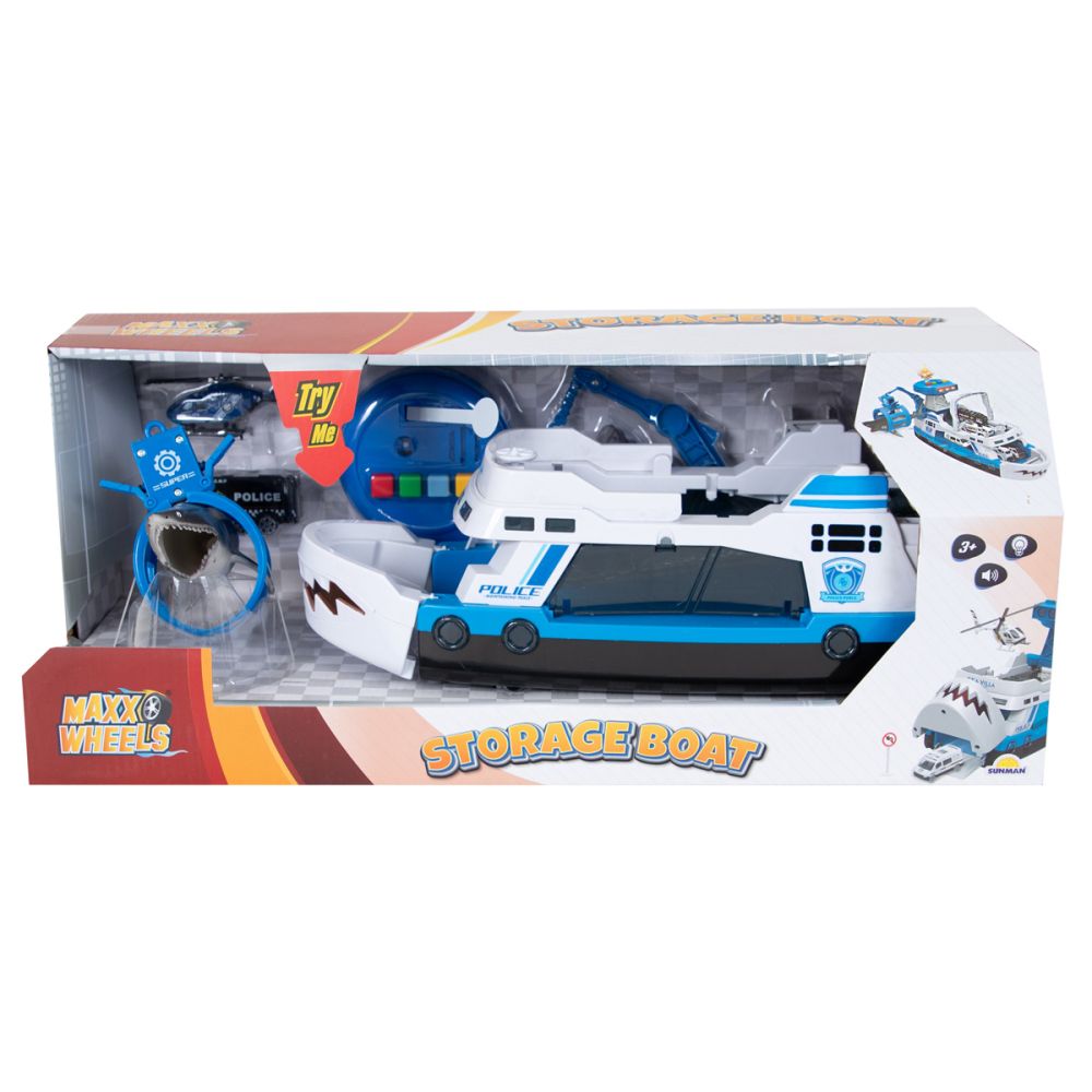 Комплект за игра с морско спасително превозно средство, Maxx Wheels, Police