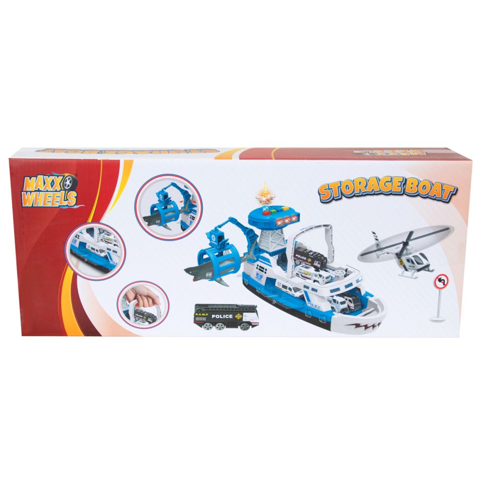 Комплект за игра с морско спасително превозно средство, Maxx Wheels, Police