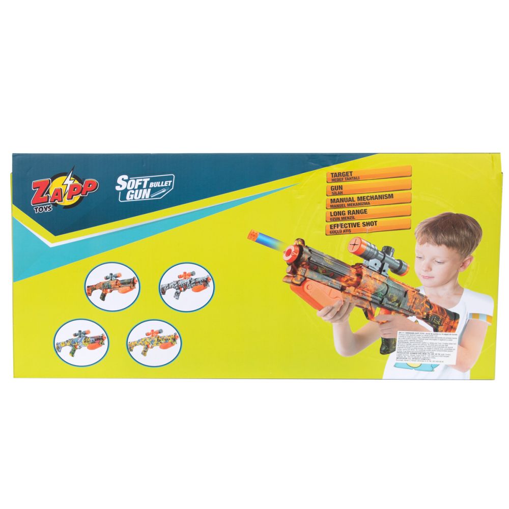 Играчка оръжие с 14 дунапренени стрелички, Zapp Toys, Soft Bomb