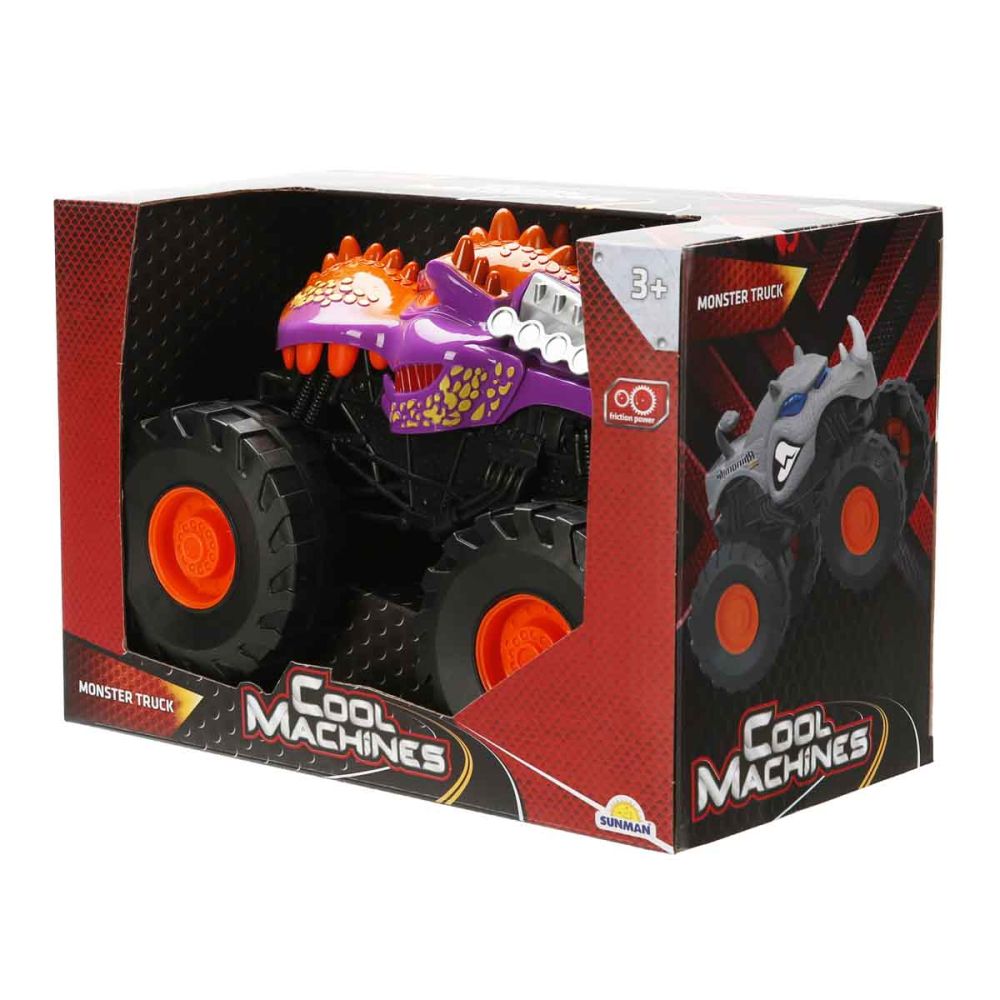 Количка Monster Truck, Cool Machines, Динозавър, Лилава