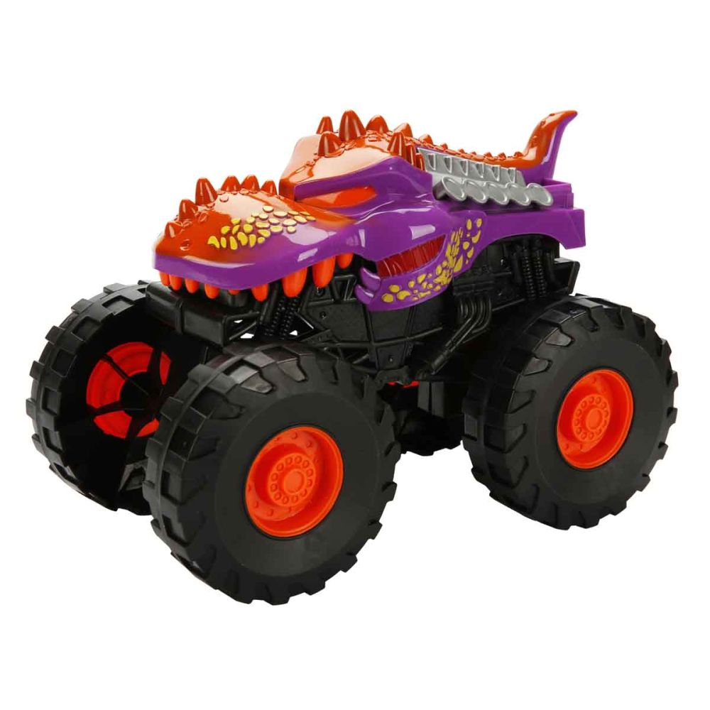 Количка Monster Truck, Cool Machines, Динозавър, Лилава