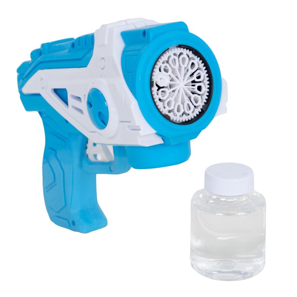 Пистолет за балони със светлини и звуци, Bubble Gun, 160 мл, Син