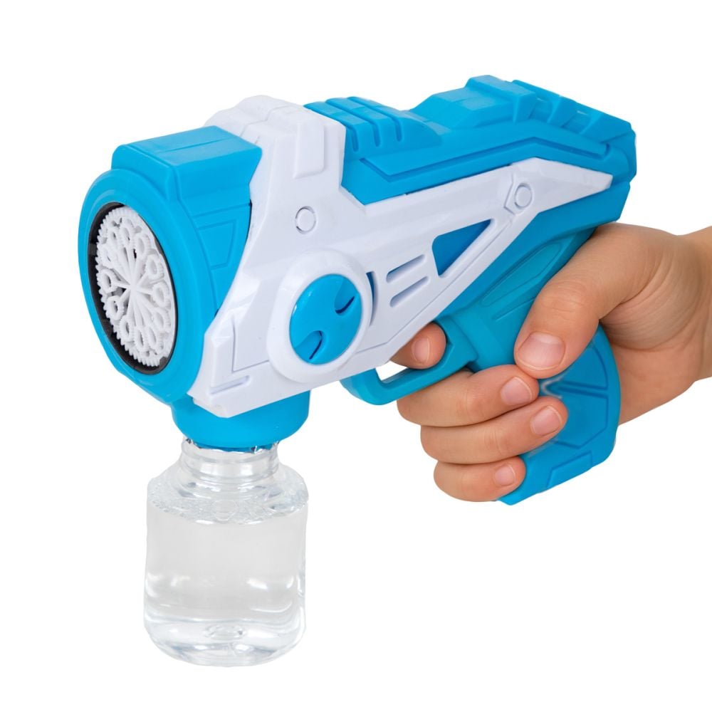Пистолет за балони със светлини и звуци, Bubble Gun, 160 мл, Син