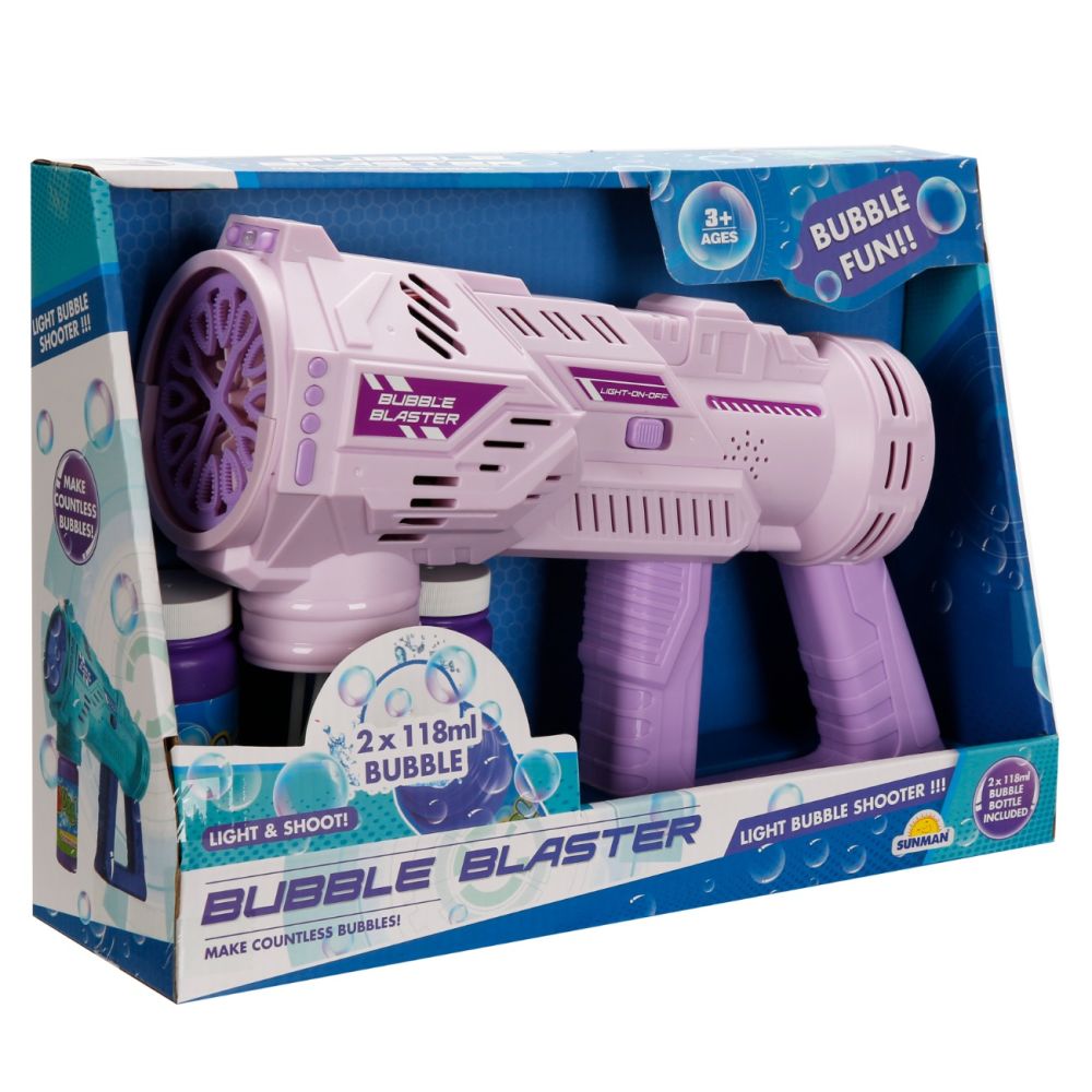 Пистолет за правене на балончета със светлини и звуци, Bubble Blaster, Розов, 236 мл.