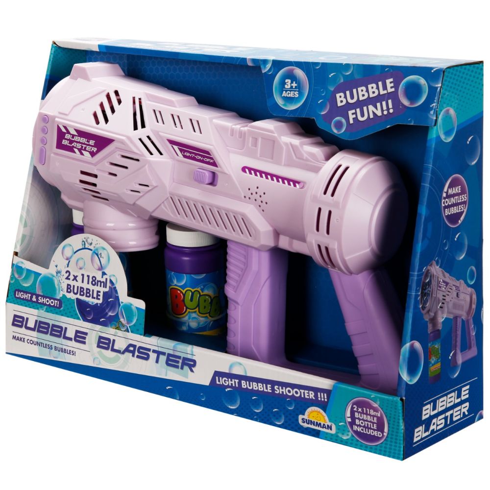 Пистолет за правене на балончета със светлини и звуци, Bubble Blaster, Розов, 236 мл.