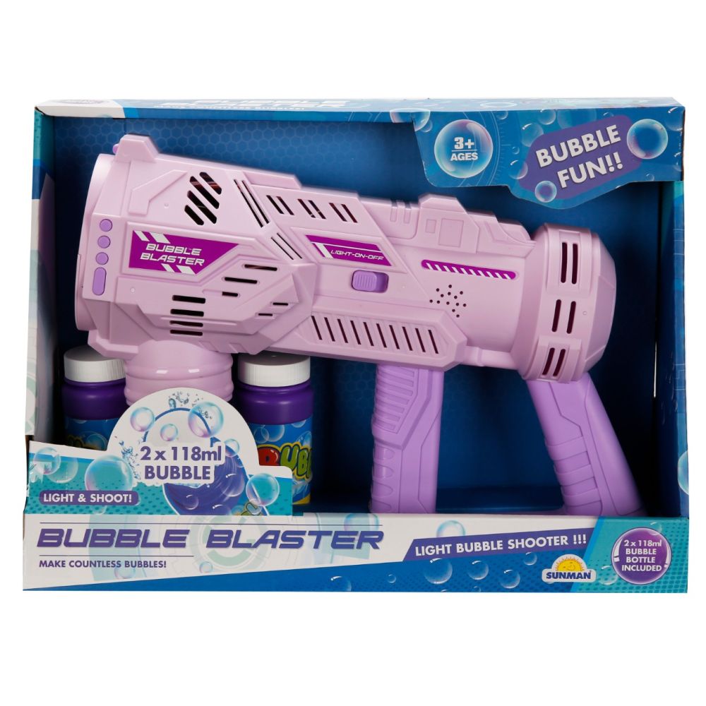 Пистолет за правене на балончета със светлини и звуци, Bubble Blaster, Розов, 236 мл.