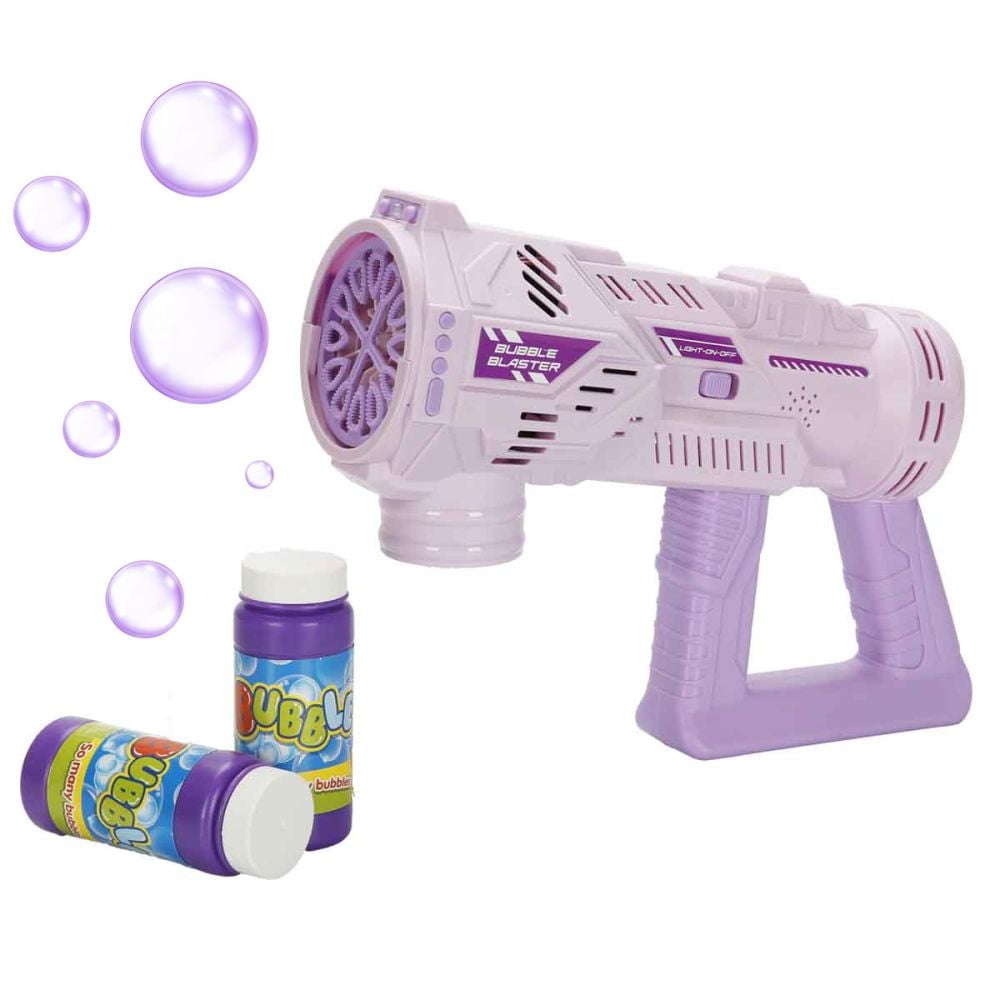 Пистолет за правене на балончета със светлини и звуци, Bubble Blaster, Розов, 236 мл.