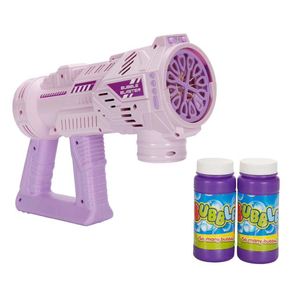 Пистолет за правене на балончета със светлини и звуци, Bubble Blaster, Розов, 236 мл.