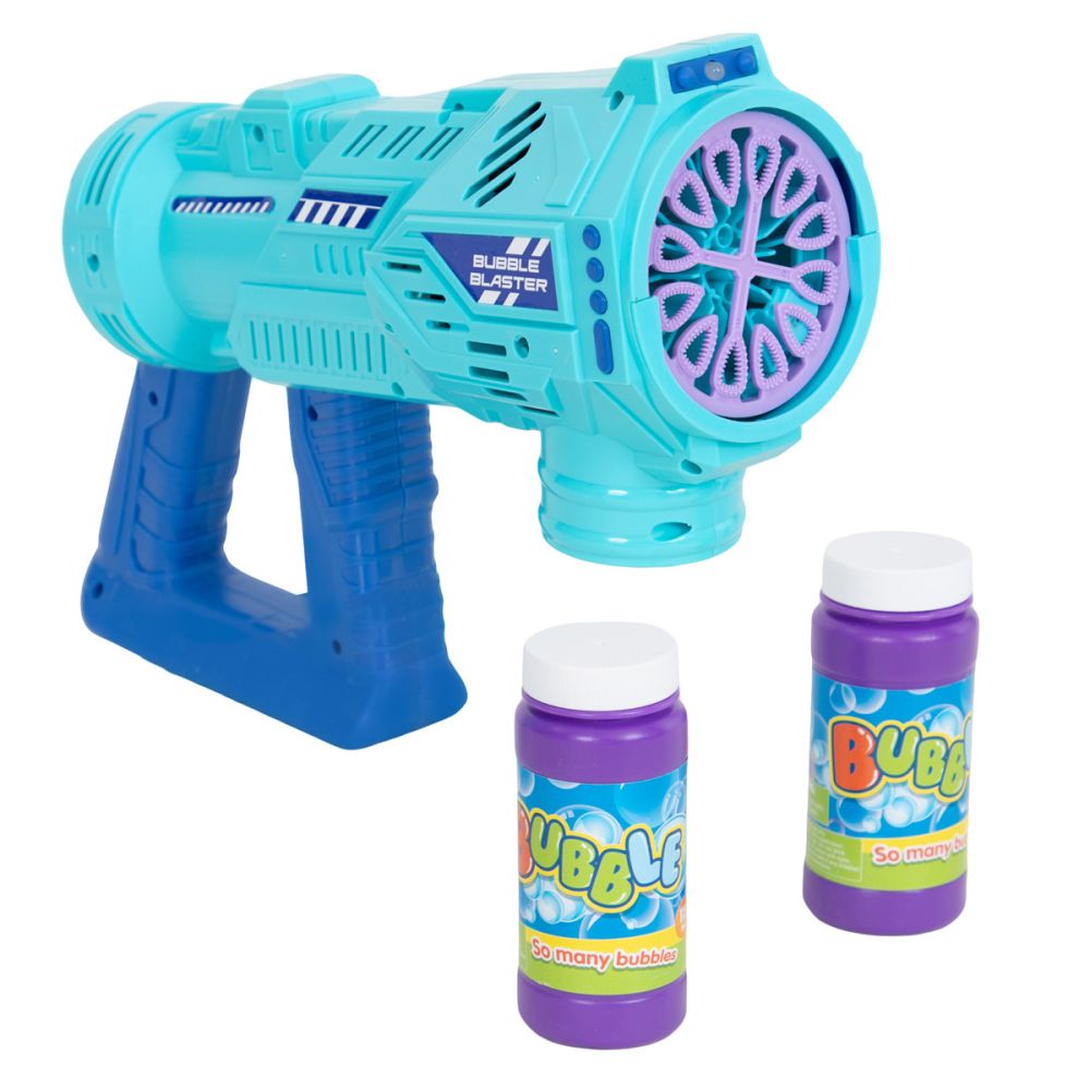 Пистолет за правене на балончета със светлини и звуци, Bubble Blaster, Син, 236 мл.