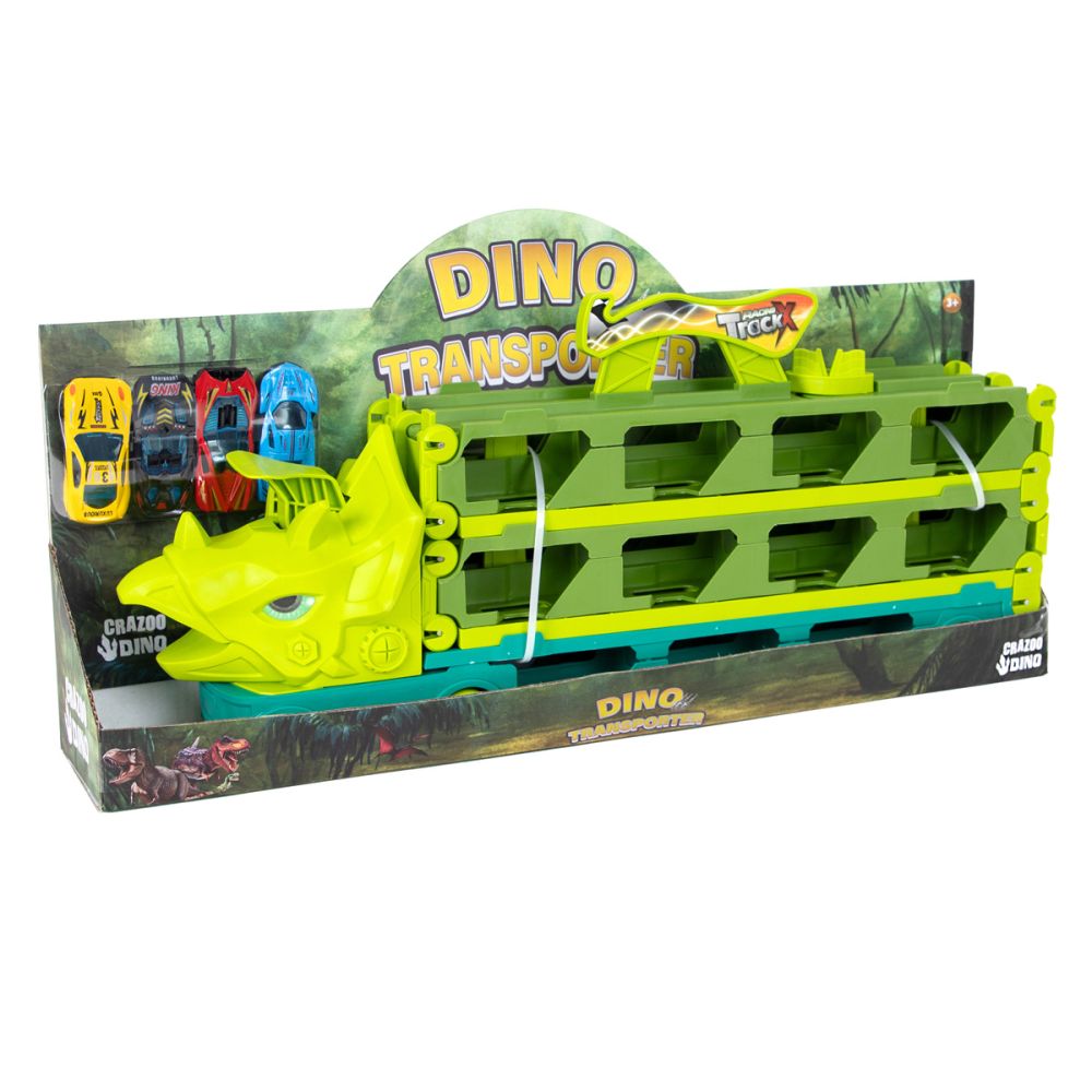 Комплект за игра, Crazoo, Dino Transporter Racing Car