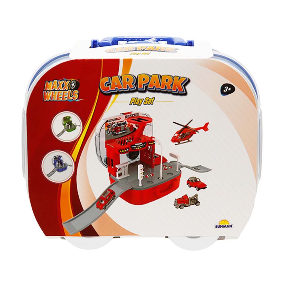 Комплект за игра с превозни средства, Maxx Wheels, Car Park, Police