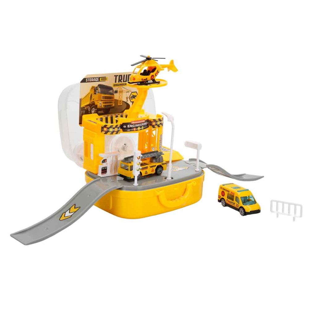 Комплект за игра с превозни средства Maxx Wheels, Car Park, Truck Engineer