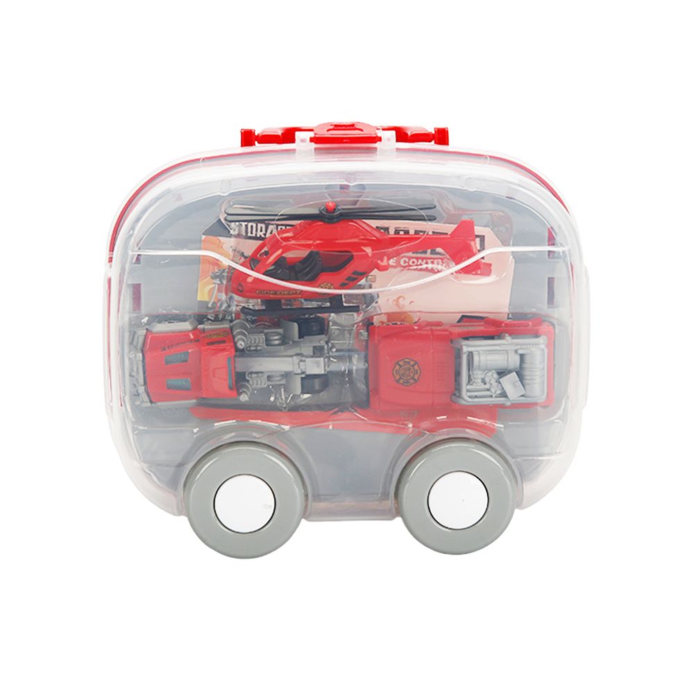 Комплект за игра с превозни средства, Maxx Wheels, Car Park, Rescue Fire Control