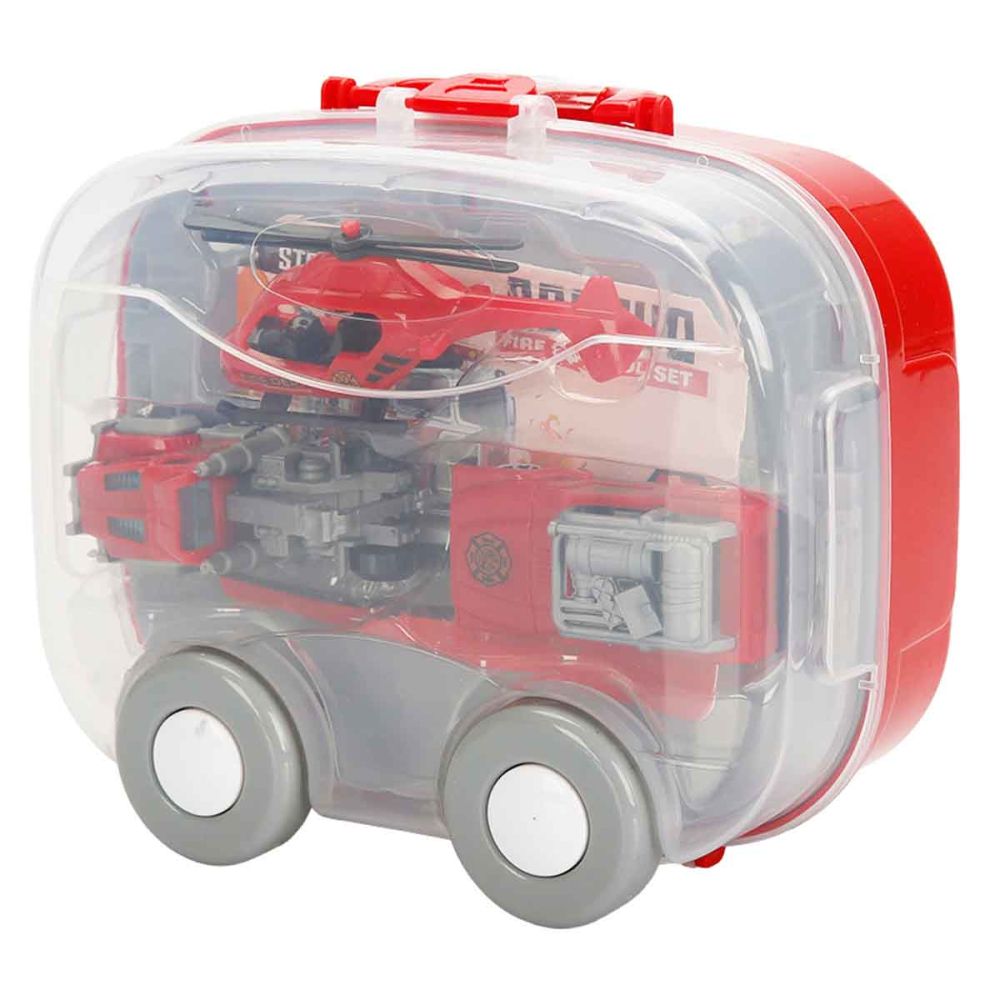 Комплект за игра с превозни средства, Maxx Wheels, Car Park, Rescue Fire Control