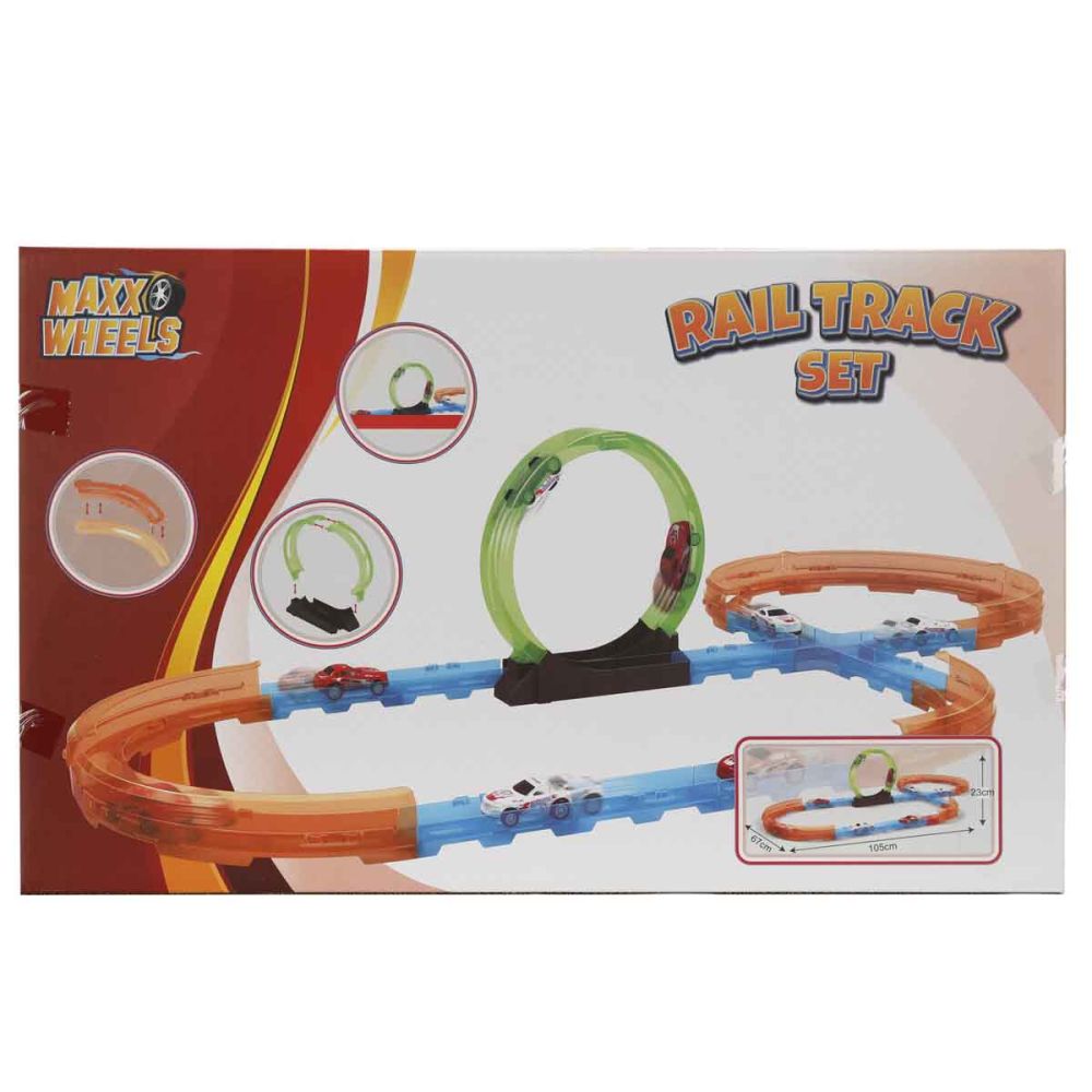 Комплект състезателна писта с 2 колички, Maxx Wheels, Loop