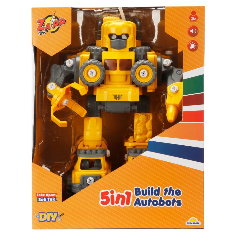 Трансформиращ се робот 5в1, Zapp Toys, Autobots, Жълт