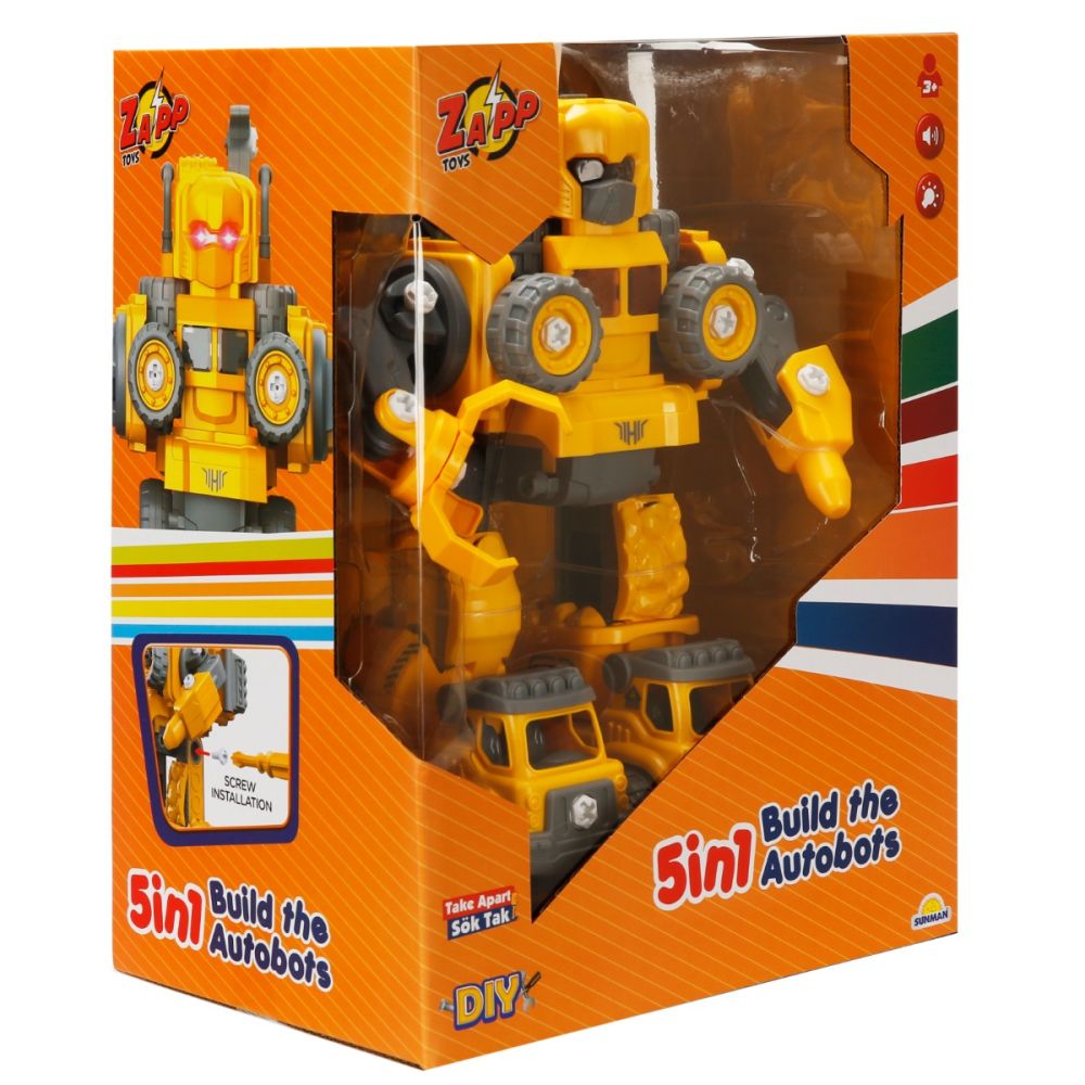 Трансформиращ се робот 5в1, Zapp Toys, Autobots, Жълт