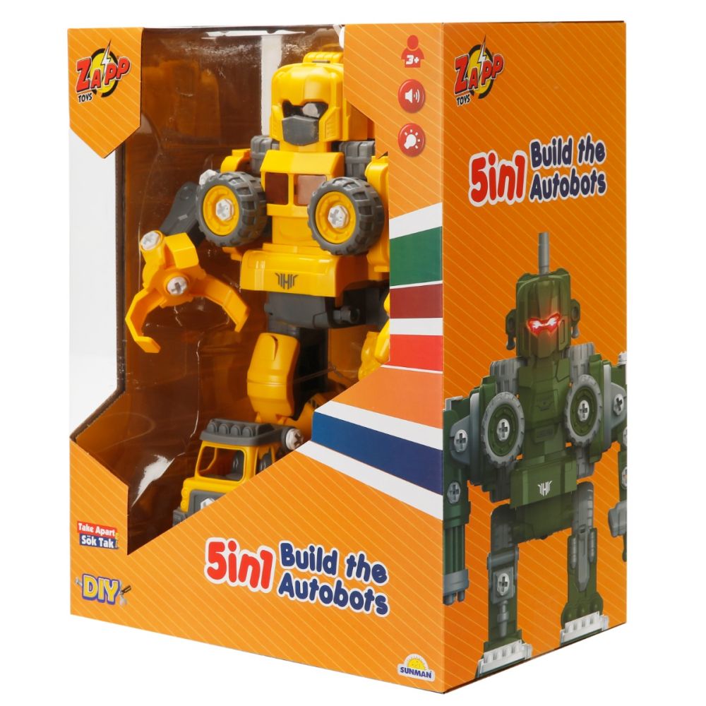 Трансформиращ се робот 5в1, Zapp Toys, Autobots, Жълт