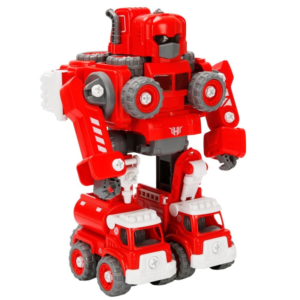 Трансформиращ се робот 5в1 със звук и светлина, Zapp Toys, Autobots, Червен
