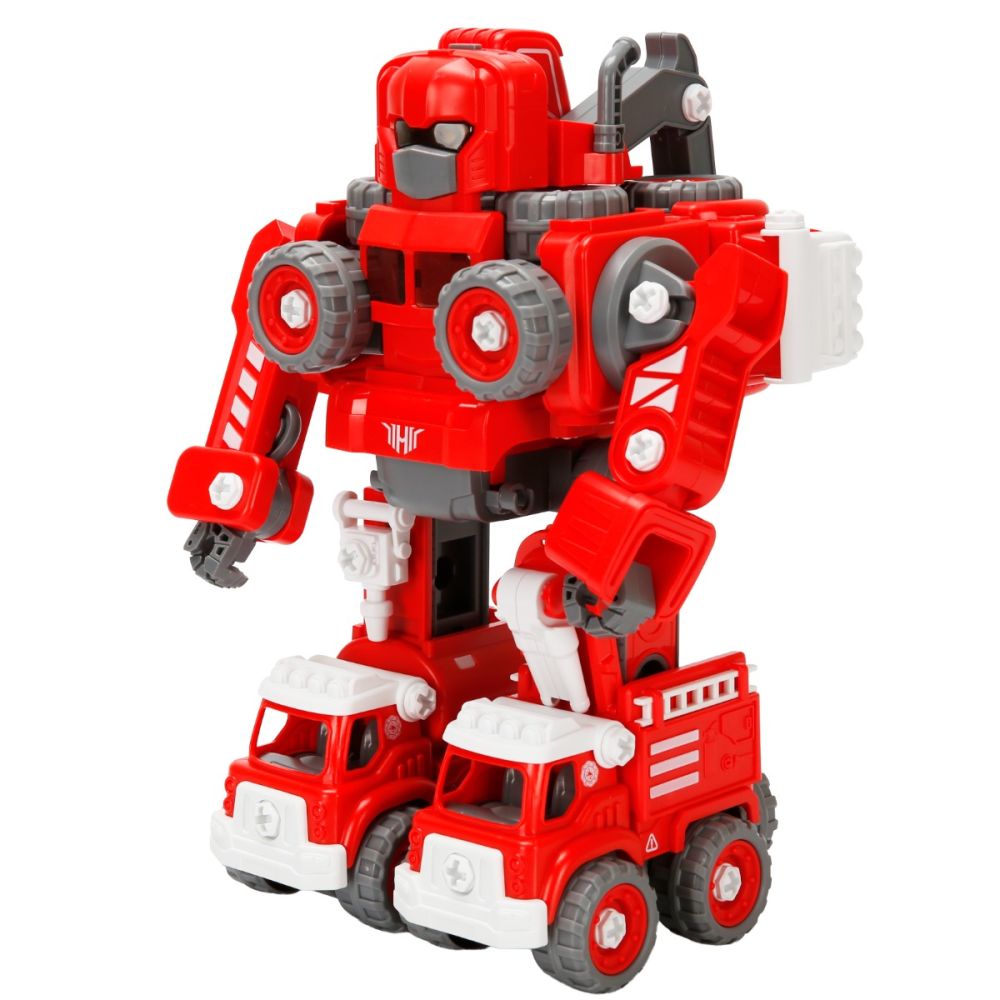 Трансформиращ се робот 5в1 със звук и светлина, Zapp Toys, Autobots, Червен
