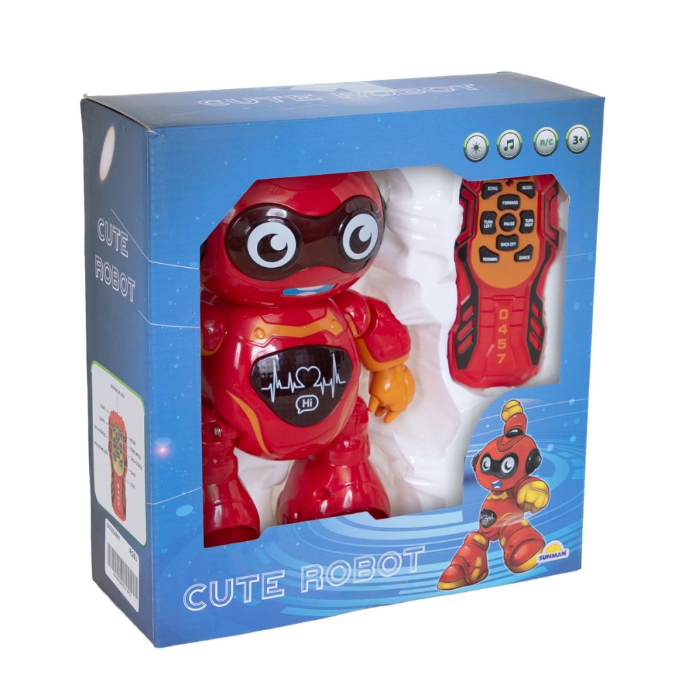 Танцуващо роботче с дистанционно, Cute Robot, Червен